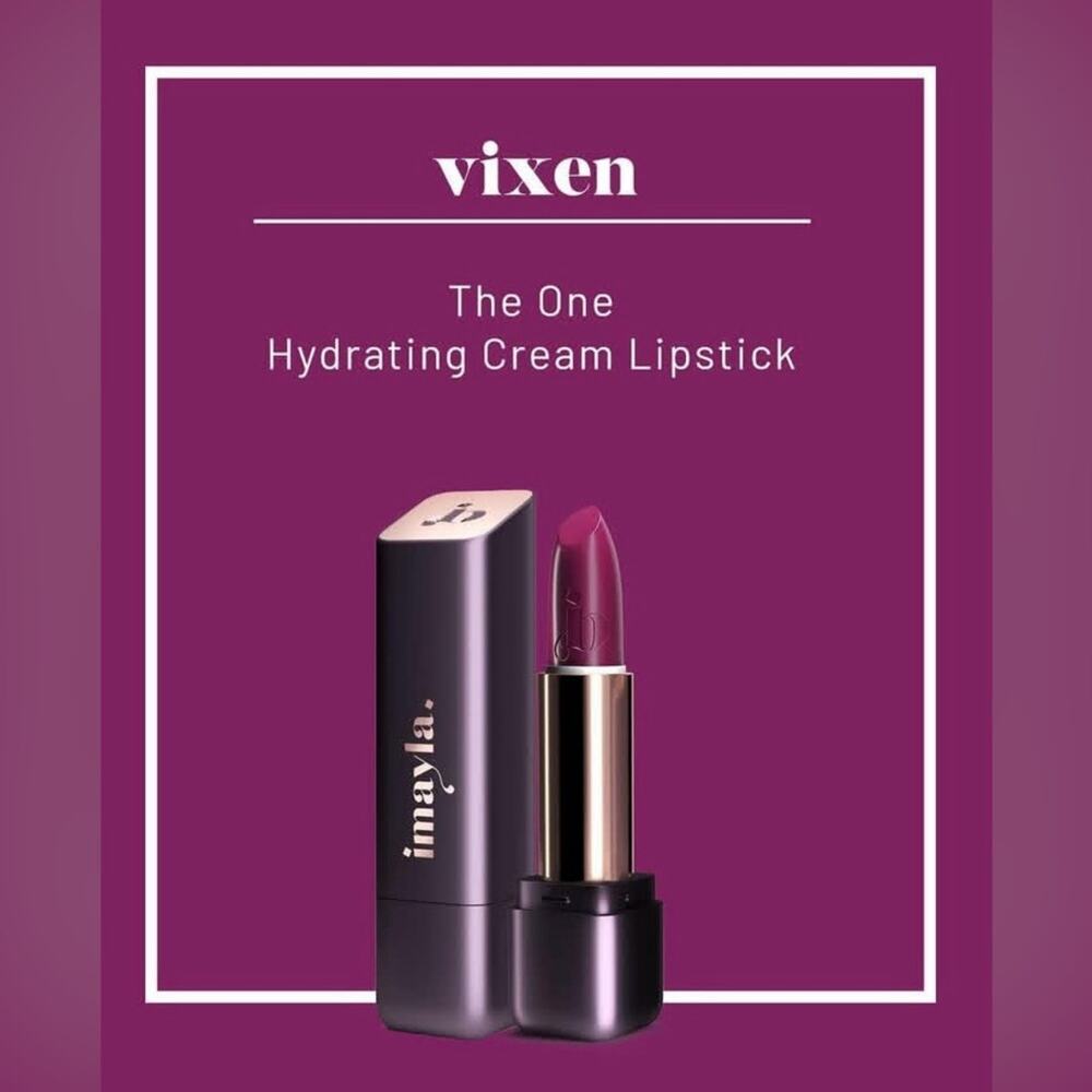 Imayla Vixen Hydrating Cream Lipstick - Plum Shade NIB